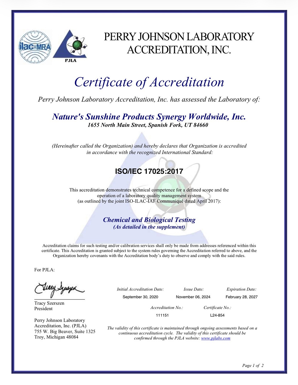 certificate